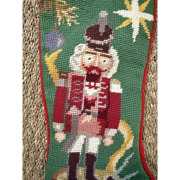 Imperial elegance Wool Nutcracker Needlepoint Christmas Stocking Cross Stitch - Picture 2 of 7